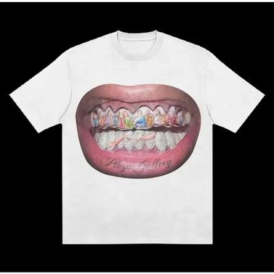Summer Y2K Men T Shirts Vintage Harajuku Gothic Print Pattern Hip Hop Women Streetwear Oversize Tops Punk Cotton Loose Tees