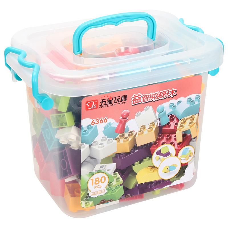 

Five Star детские творческие крупные собранные строительные блоки игрушка DIY сцена хранения бочка совместимые детали 180 шт красный