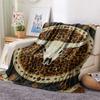 Cattle Print Flannel Blanket, High Quality Comfortable for All Seasons, Home Decor, Warmth and Comfort, Perfect for Christmas Gifts