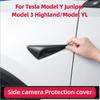 For Tesla Model YL 2026 3 Highland Y Juniper Turn Signal Camera Trim Cover Side Leaf Board Protector ABS Carbon Fiber Pattern