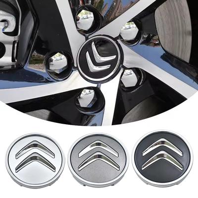 4 Pièces 60mm Cache-moyeu de Roue de Voiture Pour C5X e-C4 X e-C3 C4 C3 C5 C-Elysee C-Crosser Berlingo C1 C6 C2 AIRCROSS