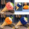 Adorable Fruit Ice Cream Plush Toy For Kids Soft Sweet Cone Doll Pillow Gift