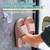 1/3 Pcs Bathroom Slipper Shelf Self-adhesive No Punching Wall Mounted One Piece Shoe Rack Space Saving Shelf Bathroom Hanging