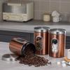 Stainless Steel Coffee Bean Storage Jar Candy, Tea, Spice Sealed Storage Jar with Visual Window and Lid Kitchen Storage Tools