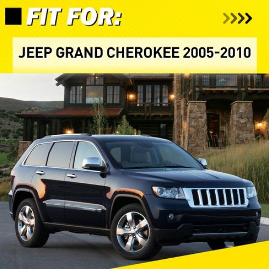 4Pcs Gray Inner Door Handles For Jeep Grand Cherokee 2005-2010 Full Interior Set