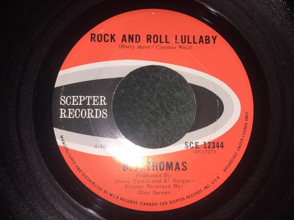 

7-дюймовая пластинка BJ. THOMAS - Колыбельная рок-н-ролла SCE12344 SCEPTER 1972 Канада Рок Б/У