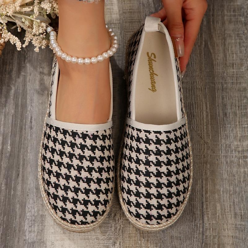 Fashion 2024 New Summer Ladies Loafers Mesh Breathable Luxury Brand Fisherman Shoes Plaid Hand Woven Straw Casual Shoes Ladies Zapatos