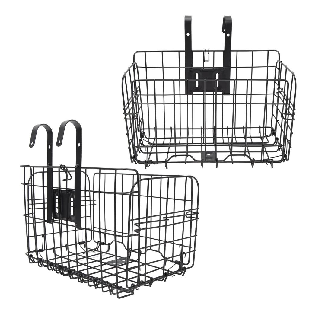Cesto Posteriore Pieghevole per Bici Rete Metallica Pieghevole Rimovibile Anteriore Posteriore Appeso Cesto per Bici Borsa per Bicicletta