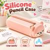Large-capacity Silicone Pencil Case Cute Stationery Bag Kids Stationery Bag Pen Pouch  Kids
