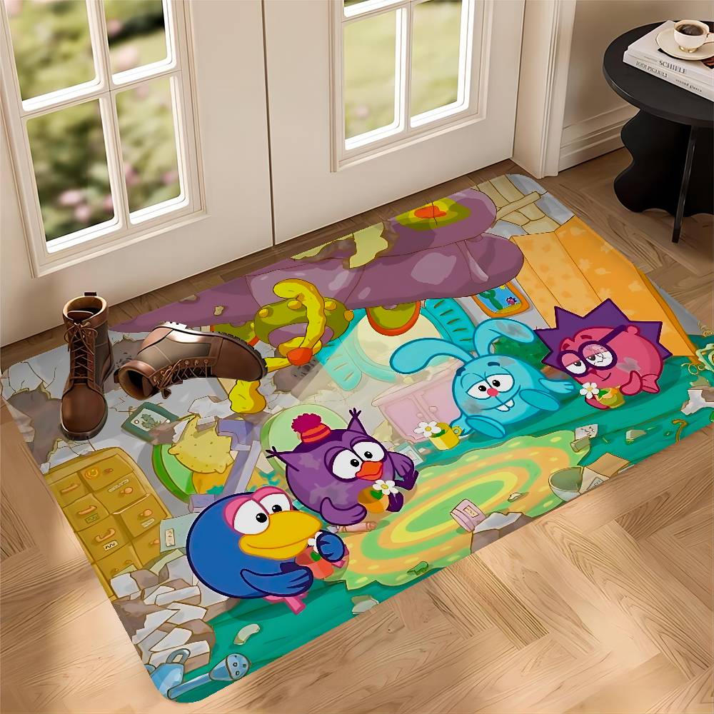 Cartoon K-KikoRiki Hallway Carpet Non-Slip Laundry Room Mat Laundry Decor Balcony Child Living Room Toilet Rug