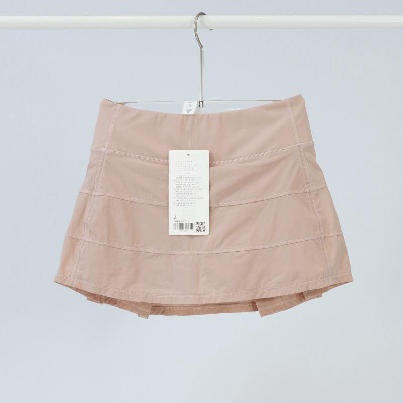 Women's Nude-Fabric Pleated Tennis Skirt with Built-In Shorts – Versatile and Anti-Exposure Design for Outdoor Activities