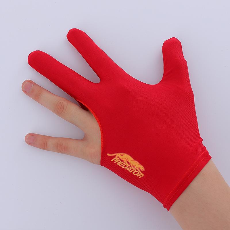 Black Eight Pure Cotton Snooker Gloves Three Finger Non-Slip Adhesive Left Hand Single Piece For Billiards