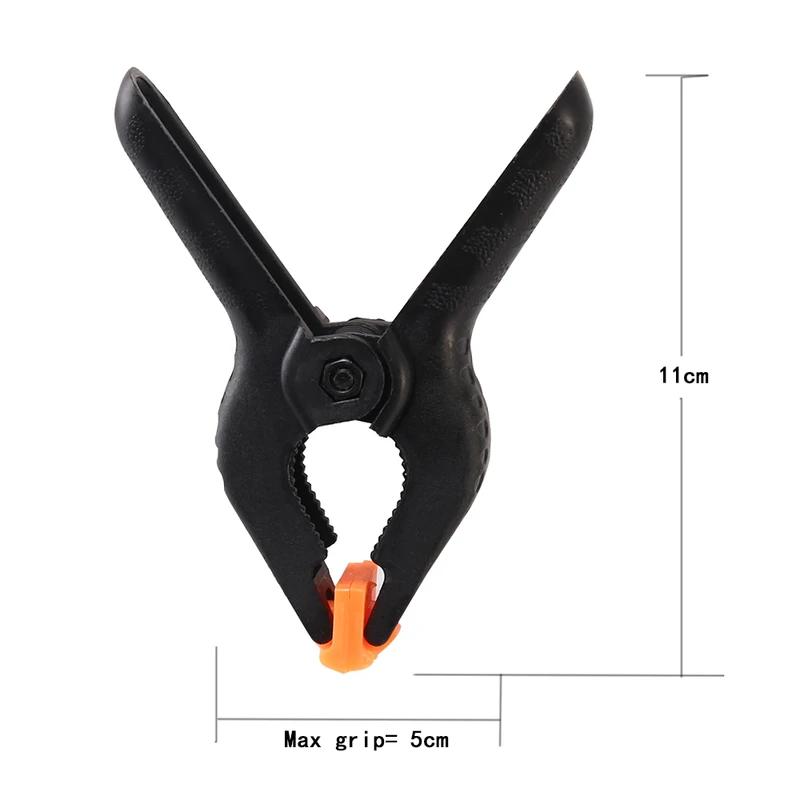 4PC 4inch Spring Clamps DIY Plastic Nylon Clamps Spring Clip for Woodworking Photo Studio Background