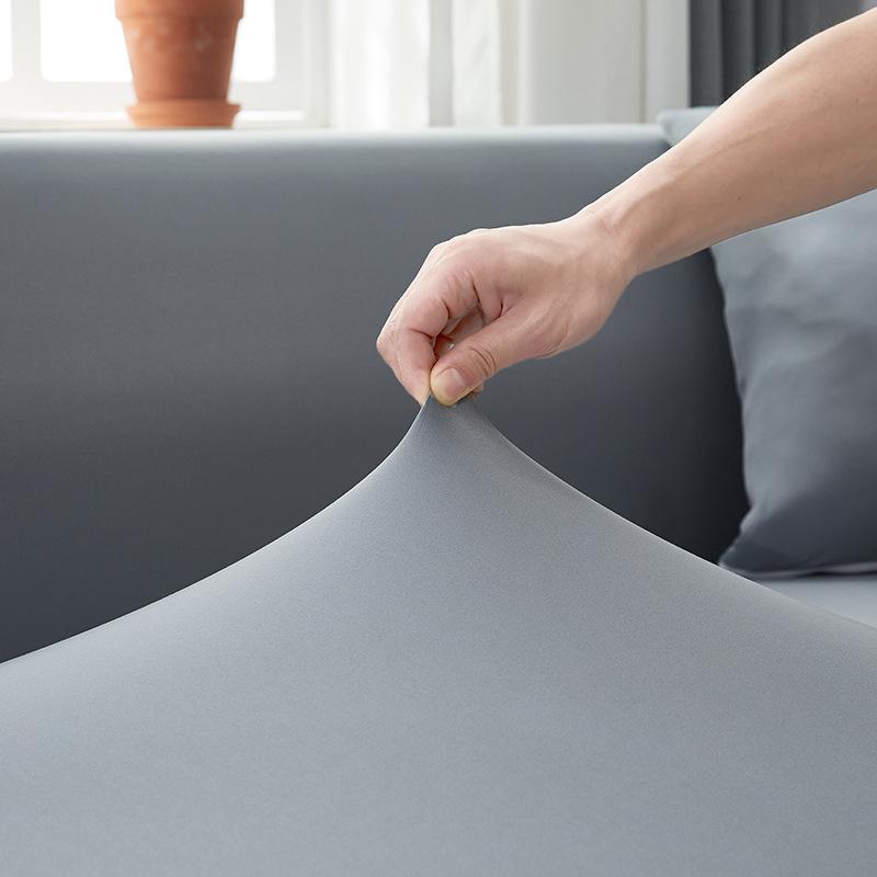 Plain Solid Color Sofa Cover Elastic Decor Couch Covers For Living Room Anti -Dirty Stretch Slipcovers L Shape Sofa Need Buy 2pcs