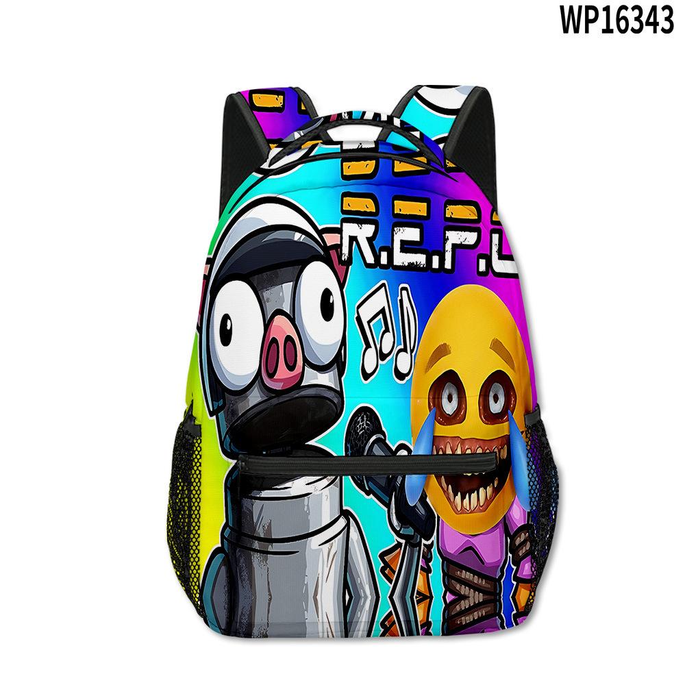 Classic Novelty Cool R.E.P.O Repo Student Bookbag Notebook Backpacks 3D Print Oxford Waterproof Boys/Girls Travel Backpacks