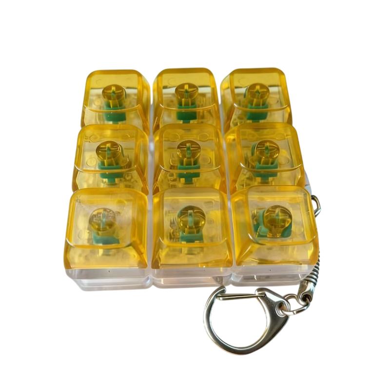 Hot 9 Keys Mechanical Keyboard Axis Tester Finger Keyboards Key Toy Stress Relief Fidget Button Toys Keycap Keychain Gift