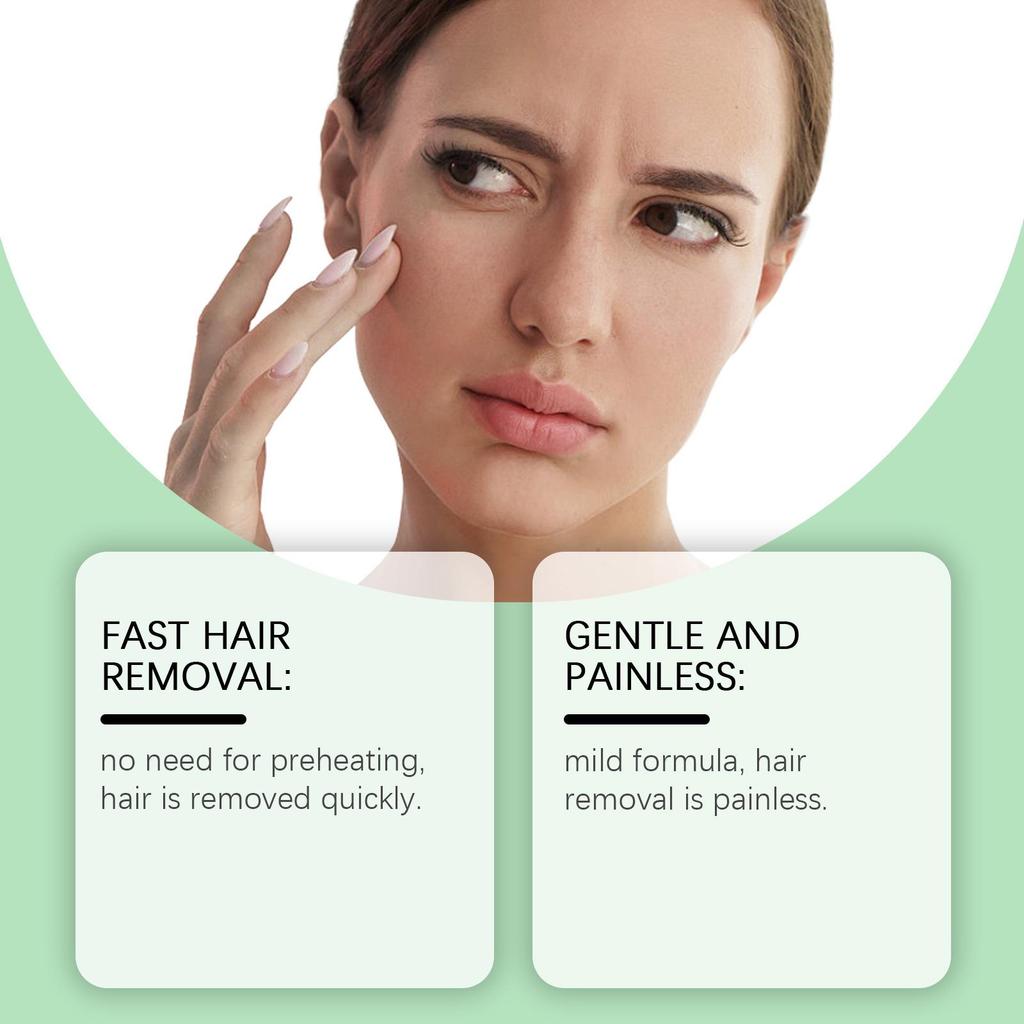 EELHOE Gentle Facial Hair Removal Wax Strips - No Residue, Portable & Easy for Daily Use