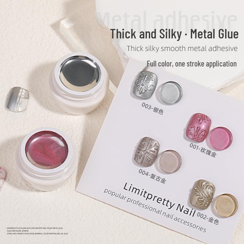 

Nail Art Metallic Gel - Gold & Silver Mirror for Autumn/Winter UV Designs