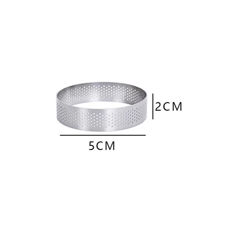 430 Stainless Steel Perforated Tart and Cake Mousse Ring Mold