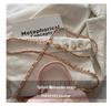 Cross2026 French Chic Quilted Crossbody Bag - Soft Texture, Diamond Embroidery, Chain Strap, Trendy Street Style