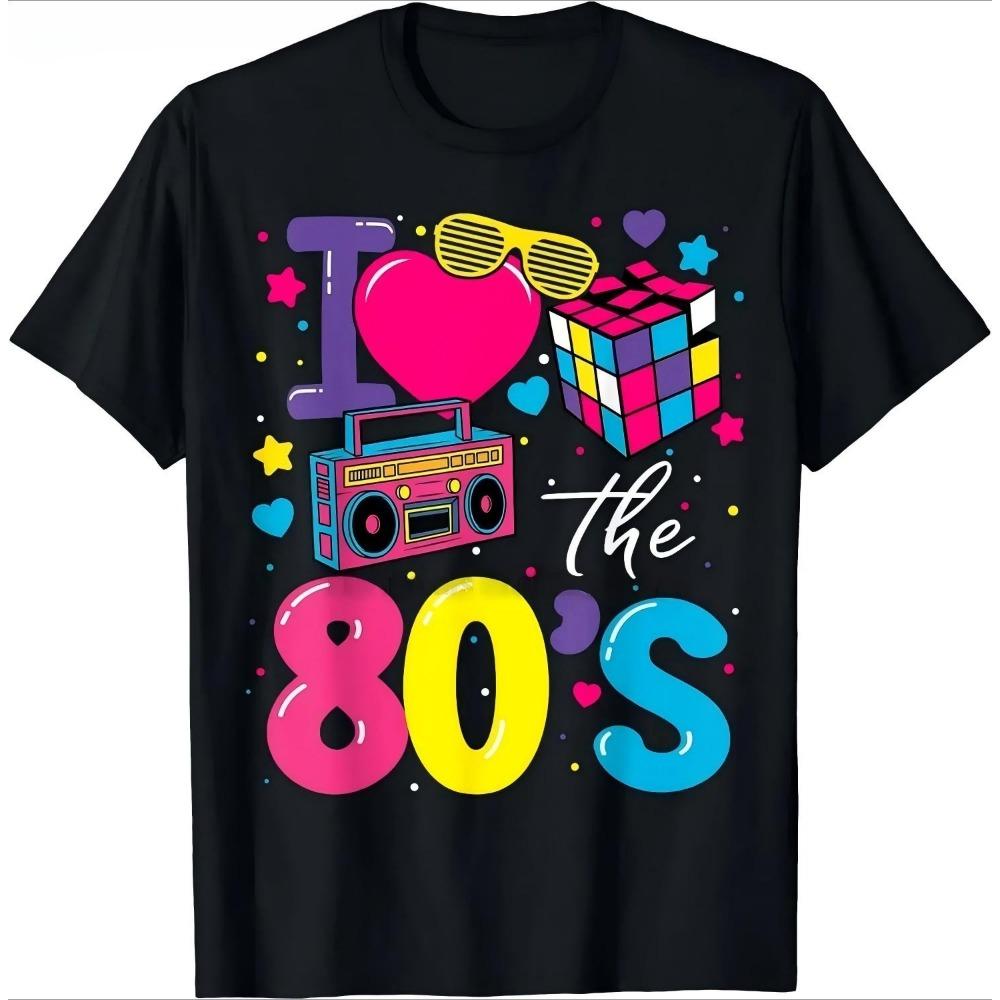 I Love The 80s T Shirts for Boys Party Funny Vintage Brithday T Shirt Best Gift Children Tops & Tees Pure Cotton Casual Tshirts