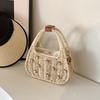 Summer Braided Tote with Diamond Set for Holiday Style Cross-body Bag