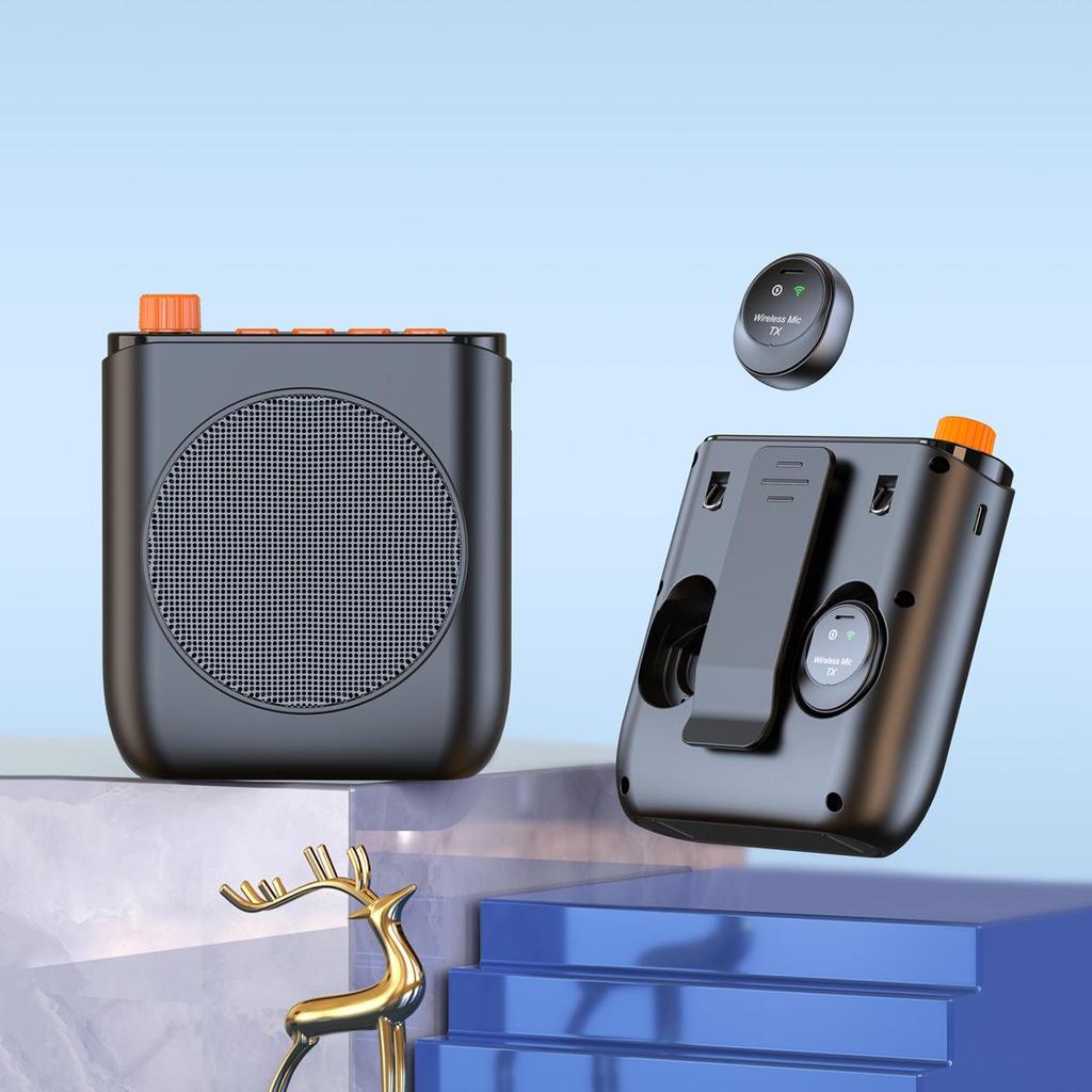Compact Bluetooth Megaphone with Wireless Mic & Magnetic Mount for Teachers, Guides, and Outdoor Use