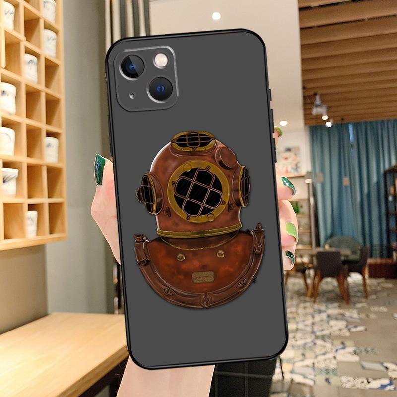 

Scuba Diving Diver Phone Case For iPhone 16 17 Pro Max 15 14 13 11 12 Pro Max mini 15 16 Plus 16e 17 Air Cover iPhone 15 Plus