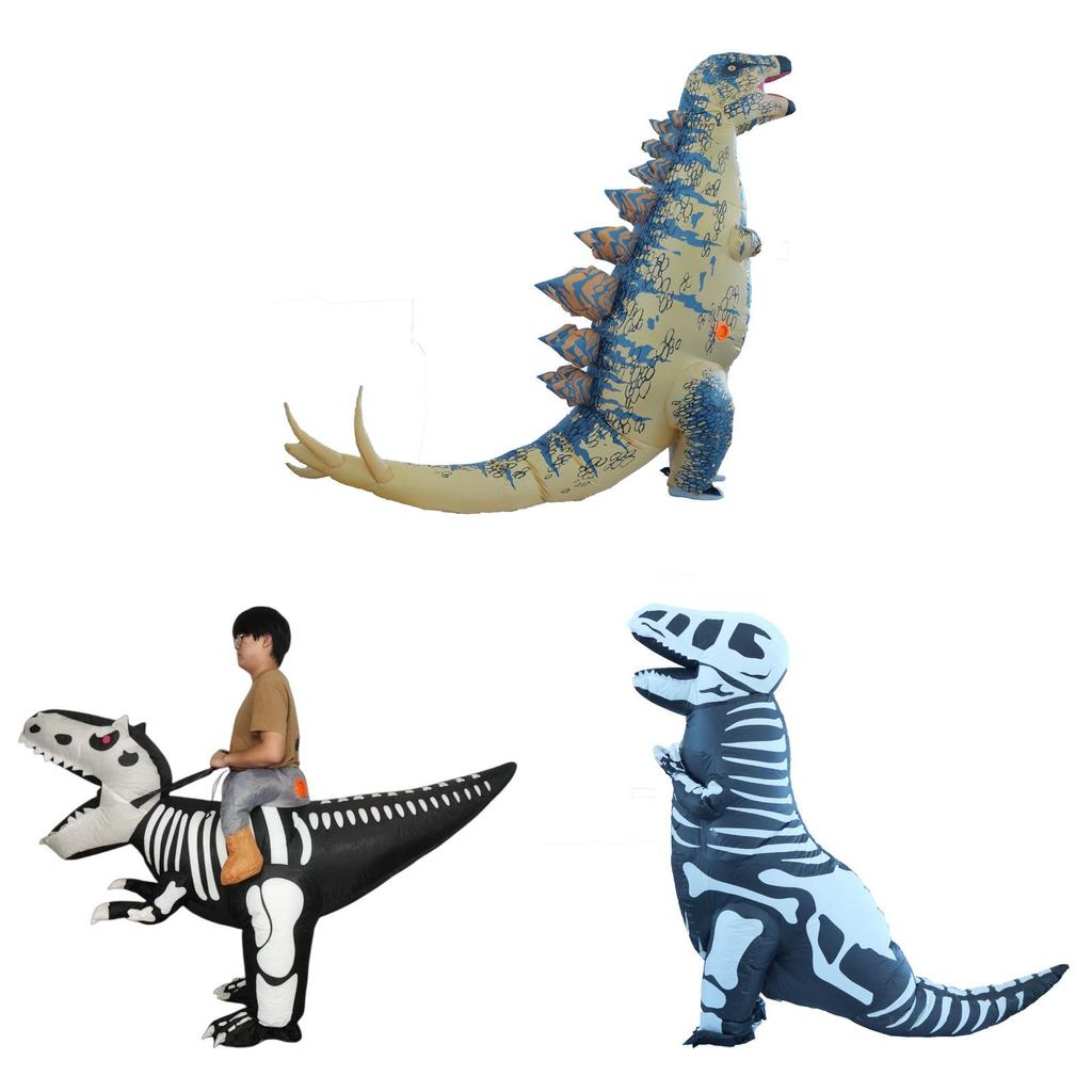 Zombie Ribs Dinosaur Inflatable Costume For Halloween Party And Cosplay Events