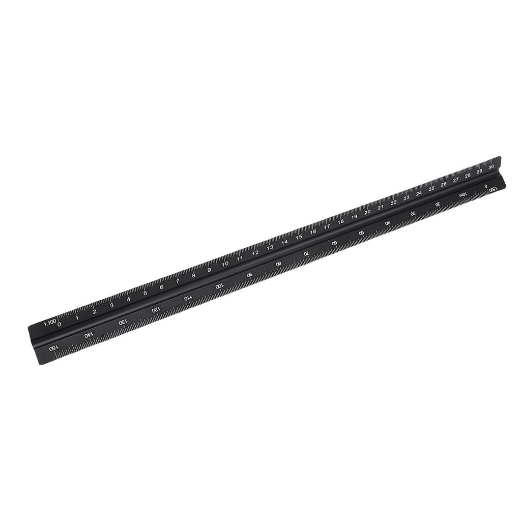 Triangular Engineer Scale Ruler Aluminum 30cm 1:100 1:200 1:250 1:300 1:400 1:500 Architectural Scale Ruler for