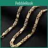 Fashionable Trendy Personalized Mens Necklace With A Great Wall Pattern And Alternating Colors Handmade Flat Chain