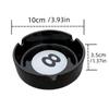 Unique Black Eight Ceramic Ashtray Perfect For Billiard Rooms Home Bars Parties Ideal Gift & Creative Birthday Presents