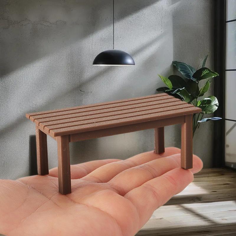 1/12 Domek dla lalek Symulacja Stołu Ławki Model Meble do domku dla lalek Dekoracja Domek dla lalek Scena z życia Ornament Zabawki do zabawy w udawanie