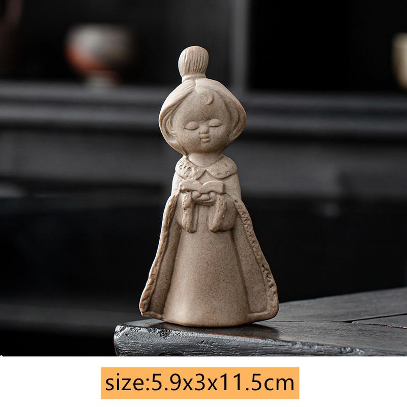 

Китайская грубая керамика Чайный питомец Ручная работа Керамическая фигурка персонажа Украшения Чайная фигурка Поделки Чайная посуда Декор Аксессуары