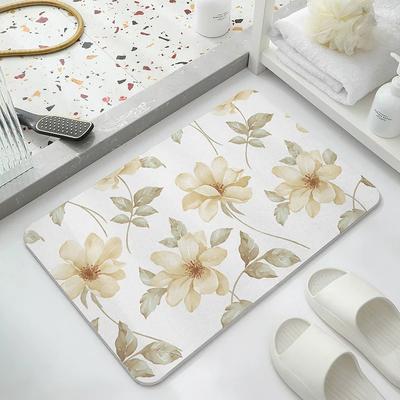 New Chinese Style Diatom Mud Absorbent Pad Bathroom Mats Quick-Drying Non-Slip Mat Bathroom Entrance Foot Mat Diatomite Hard Mat