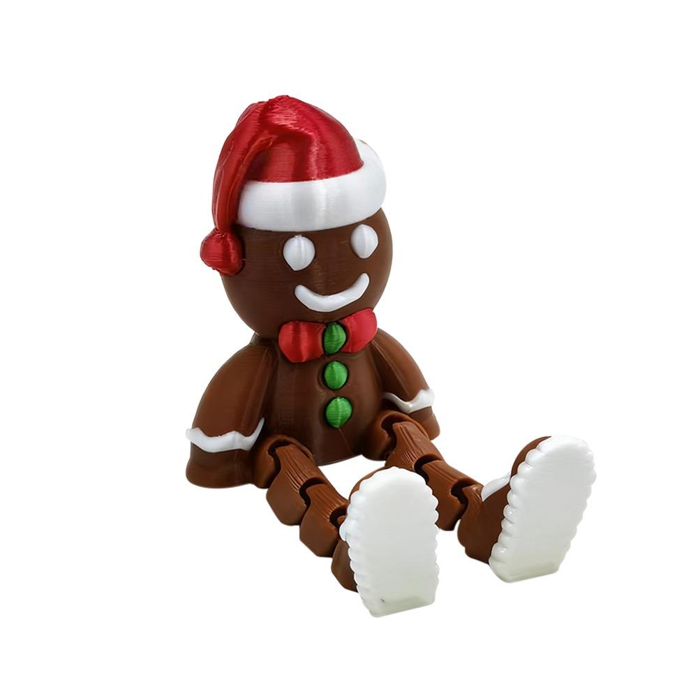 Cute 3D Printing Christmas Decoration Snowman Elk Santa Claus Xmas Pendant Desktop Toys Ornaments Festive Collection