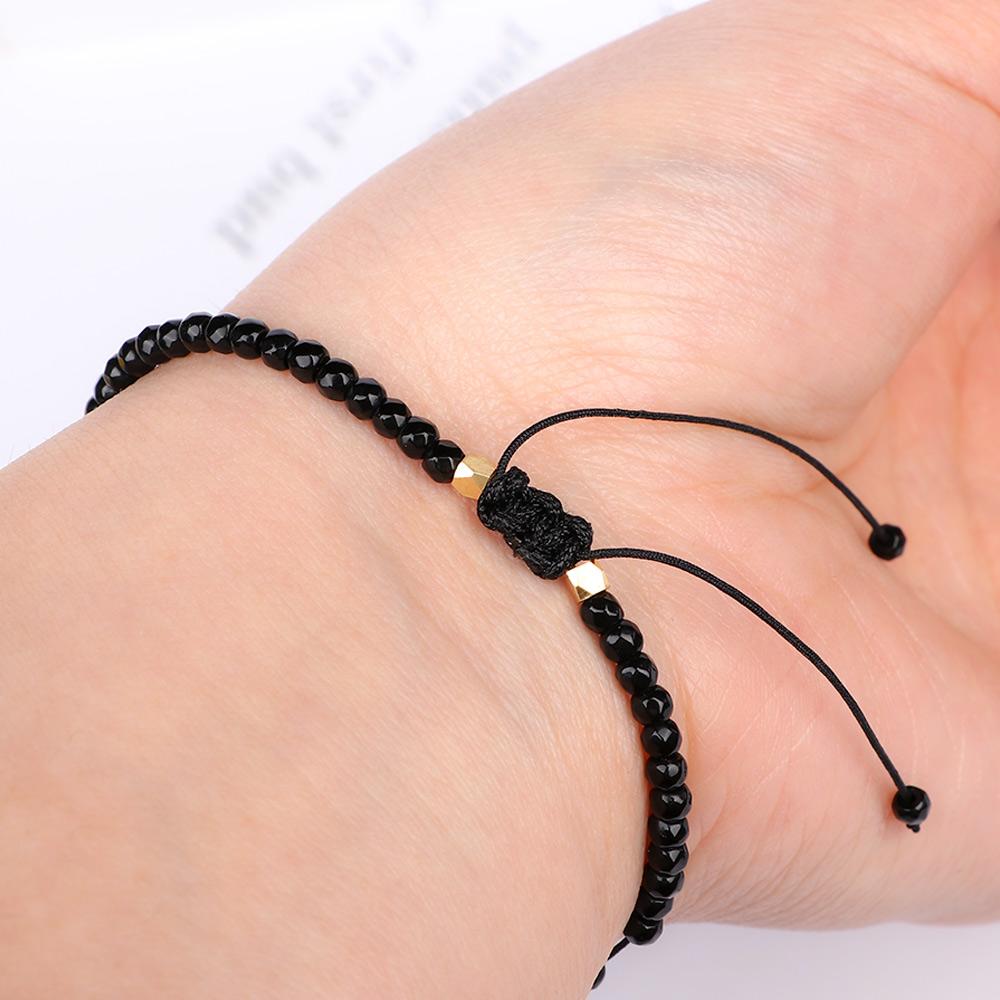 Prayer Reiki Adjustable Natural Lucky Stone Unisex Yoga 12 Constellation Beads Bracelet Beaded