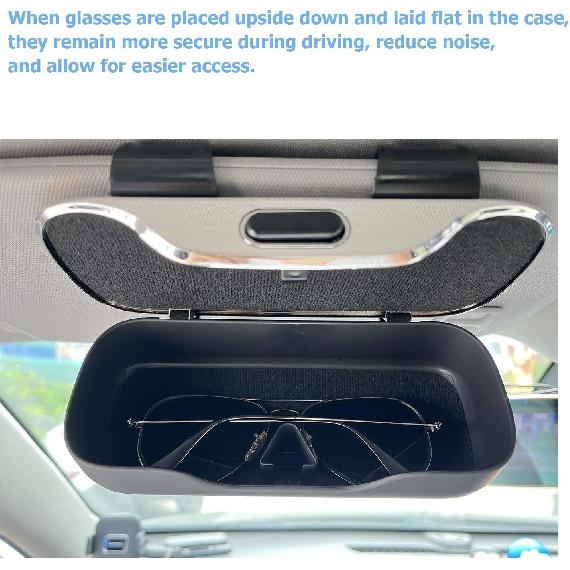 Car Glasses Box Portable Car Sunglasses Holder In The Car Driving Glasses Holder Eyeglass Case Sun Visor Car Lenses Holder