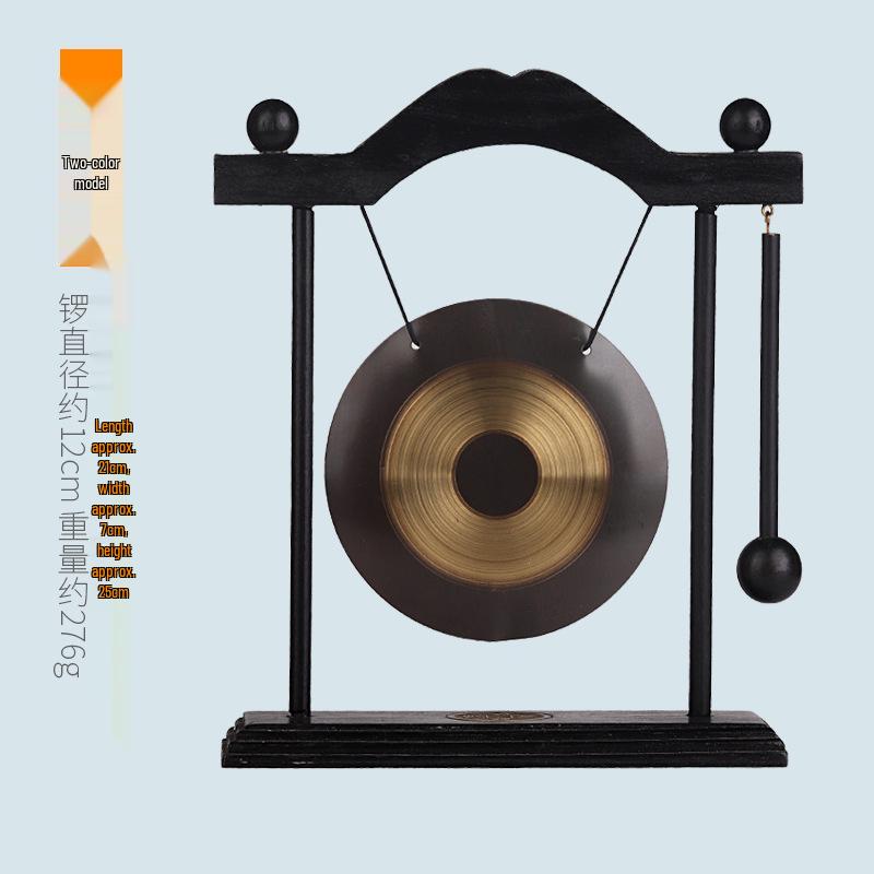 Double Dragon Copper Wind Chime with Zodiac Animals - Antique Gong Home Decor