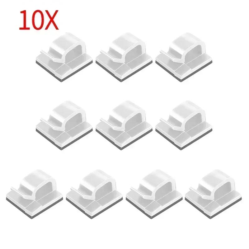 

Self Adhesive Cable Clips Cord Management Wire Holder Organizer Clamp Desk Tidy Cable Manager in Car Home Office Clips 10-50Pcs