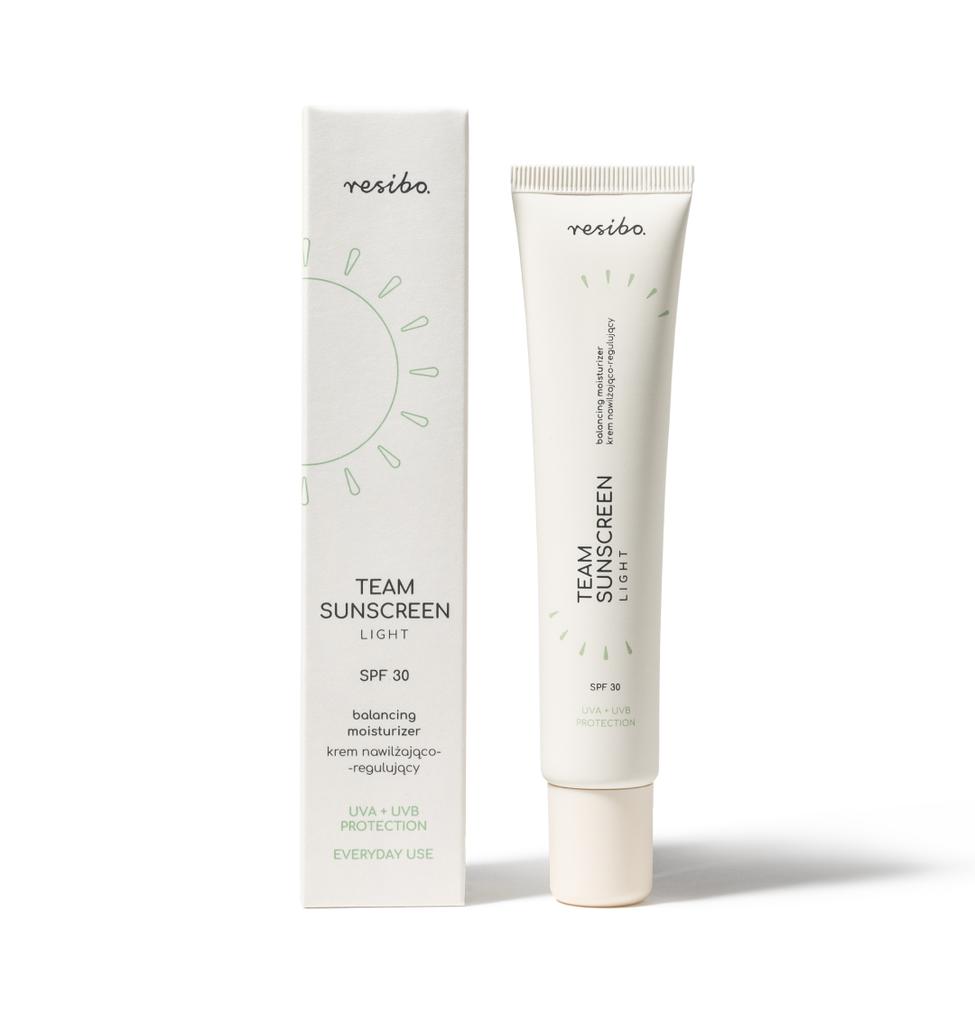 Resibo TEAM SUNSCREAN light krem nawilżająco-regulujący SPF 30, 40 ml