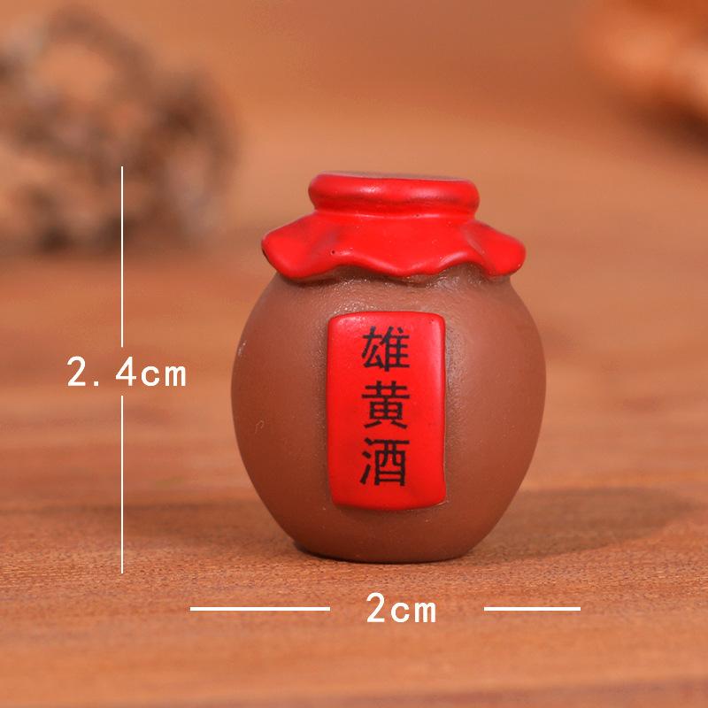 Dragon Boat Festival Cartoon Small Zongzi, Micro-landscape Gardening Resin Small Decorative Items, Cute Round Zongzi Decorative Accessories