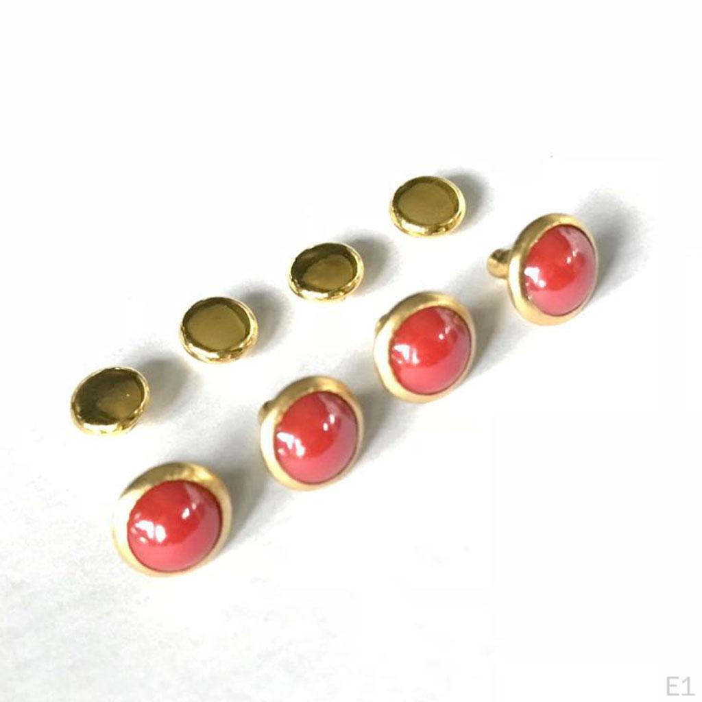 50 Set Bag Studs 7.5mm Dome Rivets Belt Strap Fastener DIY - Black