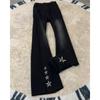 Pentagram Embroidered Jeans Men's Straight Loose American High Street Vibe Pants Trendy Brand Ruffian Handsome Thin Pants