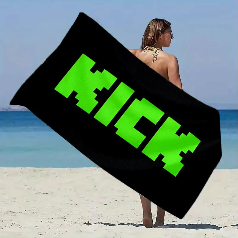 Kick Beach Towel Microfiber Beach Towel Super Soft & Absorbent for Bath, Beach, Travel  Bath Time Accessory, Fan gifts