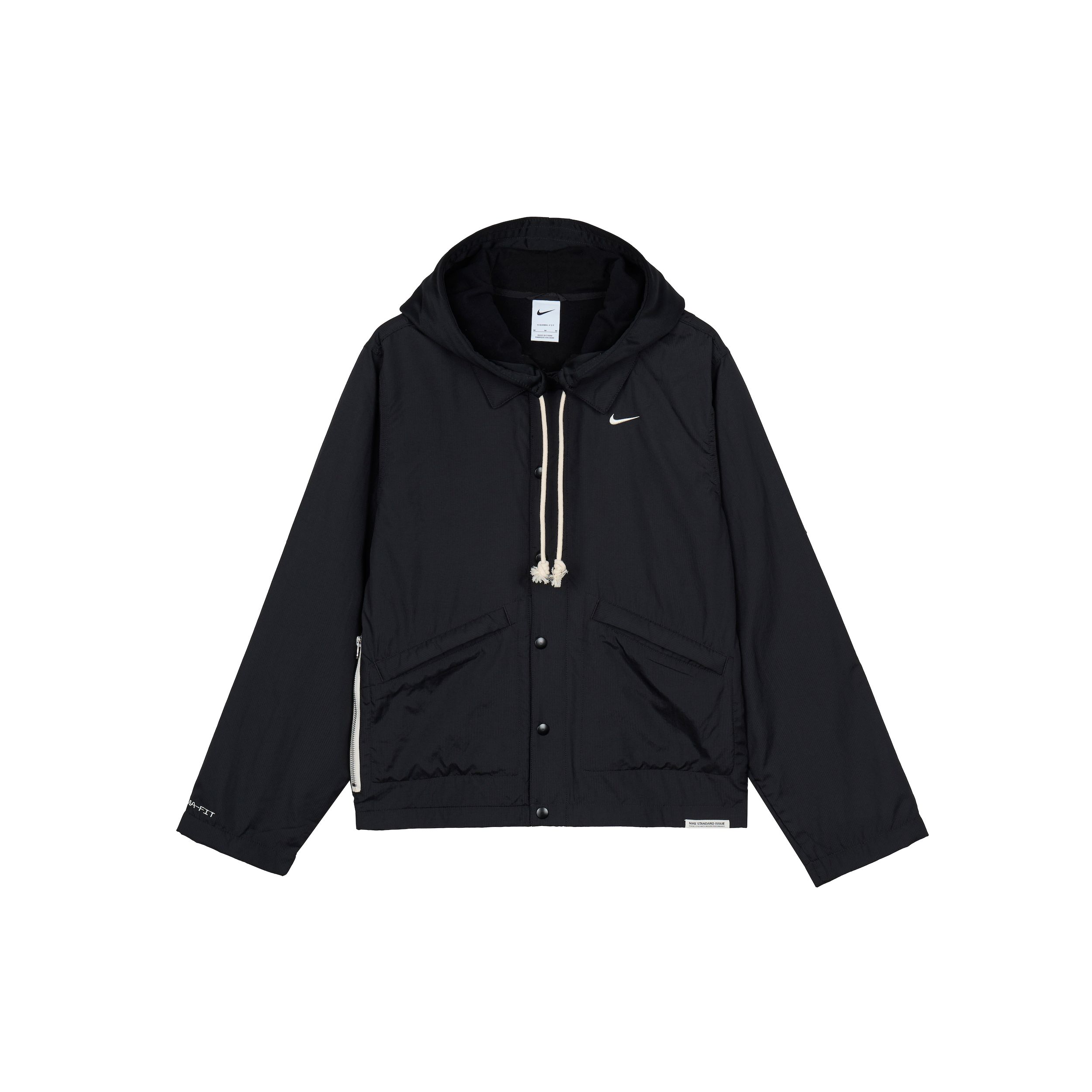 

Nike Therma-FIT Standard Issue Теплая спортивная куртка с вышитым логотипом на флисовой подкладке Мужская верхняя одежда Черный DA6858-010 M