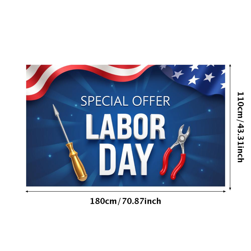 Special Offer Banner Tool Graphics Outdoor Banner Weather Resistant Party Banner for Holiday Celebration Labor Day Celebration