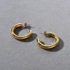 Bathing Does Not Fade, No Weight, Unique And Simple Personality, Titanium Steel Hollow Gold Medium Thick Earrings, Earrings, Earrings.