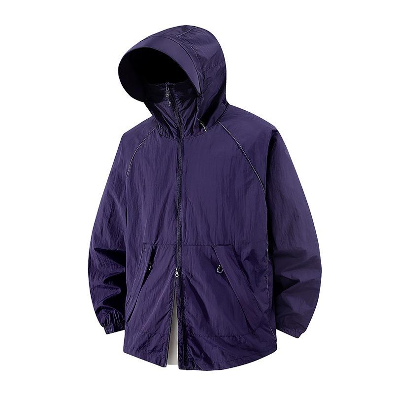 Hooded Sunscreen Jacket Men's Summer Thin Jacket Outdoor Travel Waterproof Jacket Men