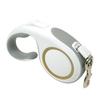 Laisse rétractable pour chien DOGPET, Longue longe pour chiens de petite et moyenne taille, Légère, 5m, Confortable pour la promenade, 270g, Blanc